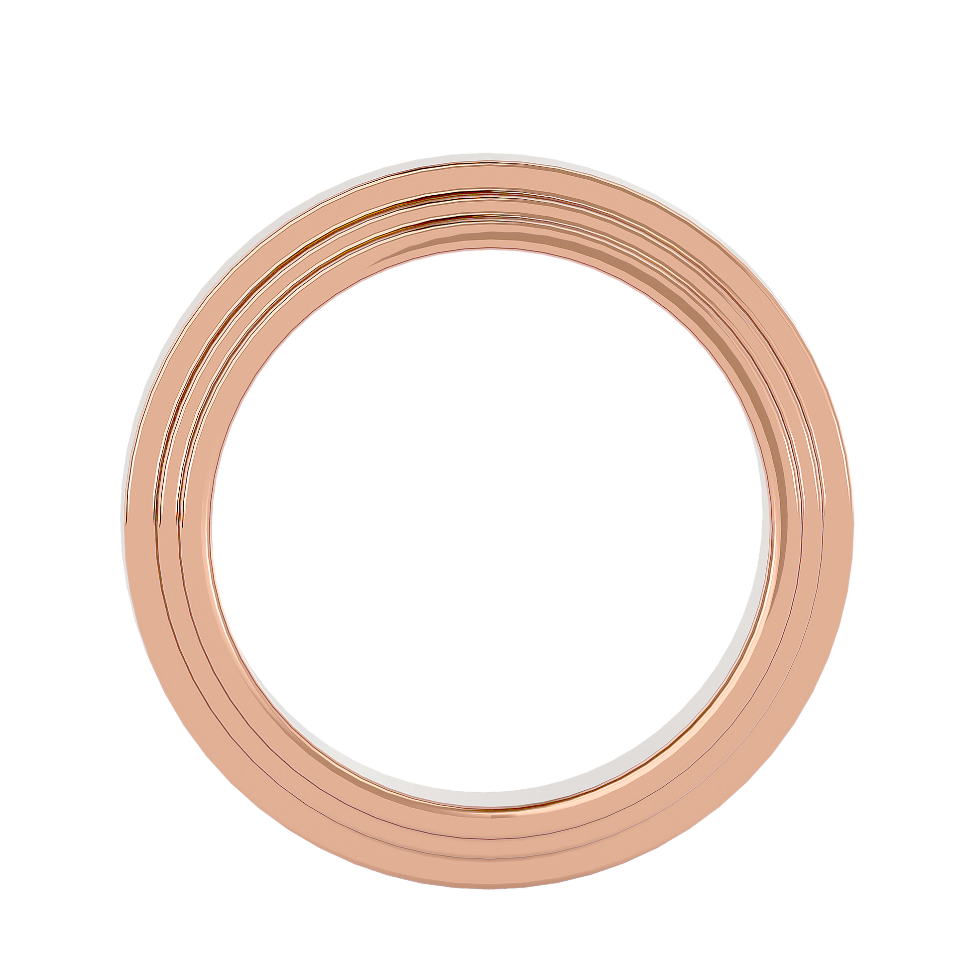 Bold: Heavy Men's Rose Gold Band Ring No Stones