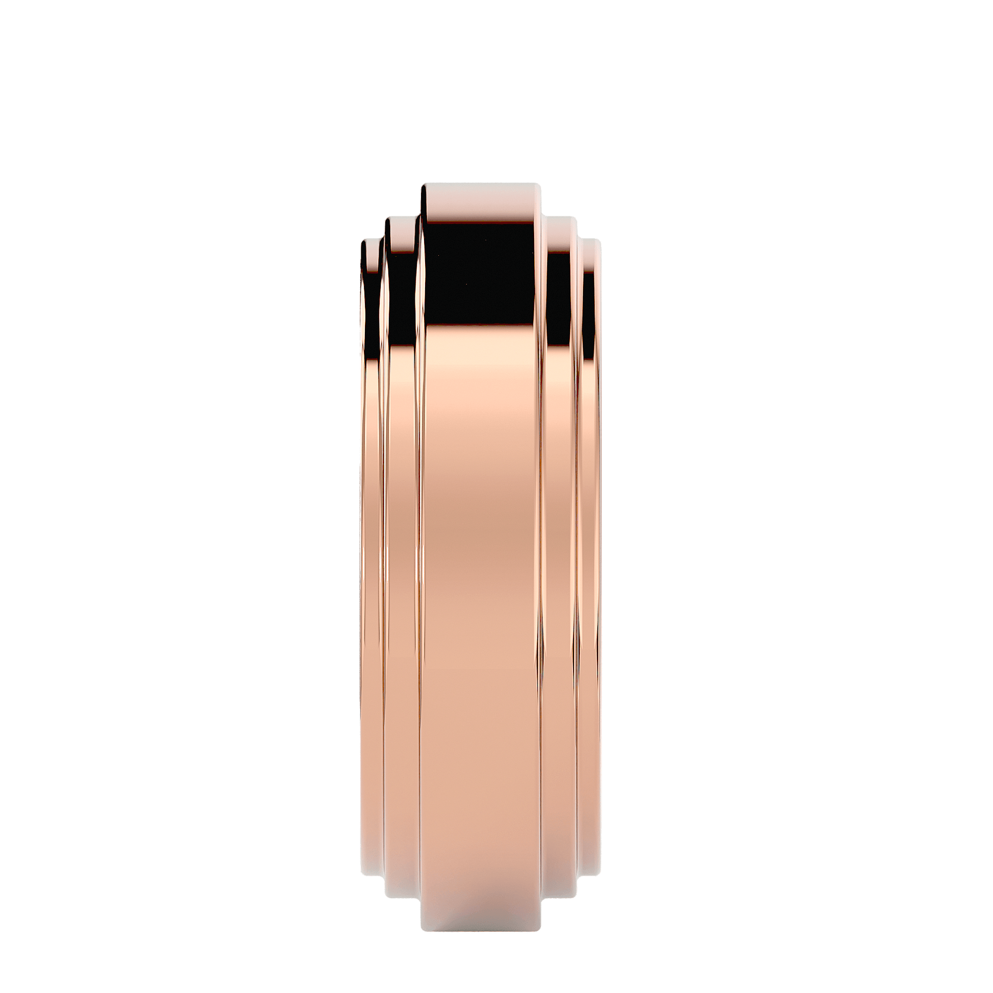 Bold: Heavy Men's Rose Gold Band Ring No Stones