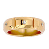 Lab Grown Round Cut Diamond Mens Ring In Yellow Gold