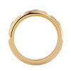 Lab Grown Round Cut Diamond Mens Ring In Yellow Gold