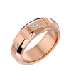 Lab Grown Round Cut Diamond Mens Ring In Rose Gold