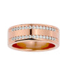 Lab Grown Diamond Men's Rose Gold Band Ring