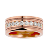 Lab Grown Diamond Men's Rose Gold Band Ring