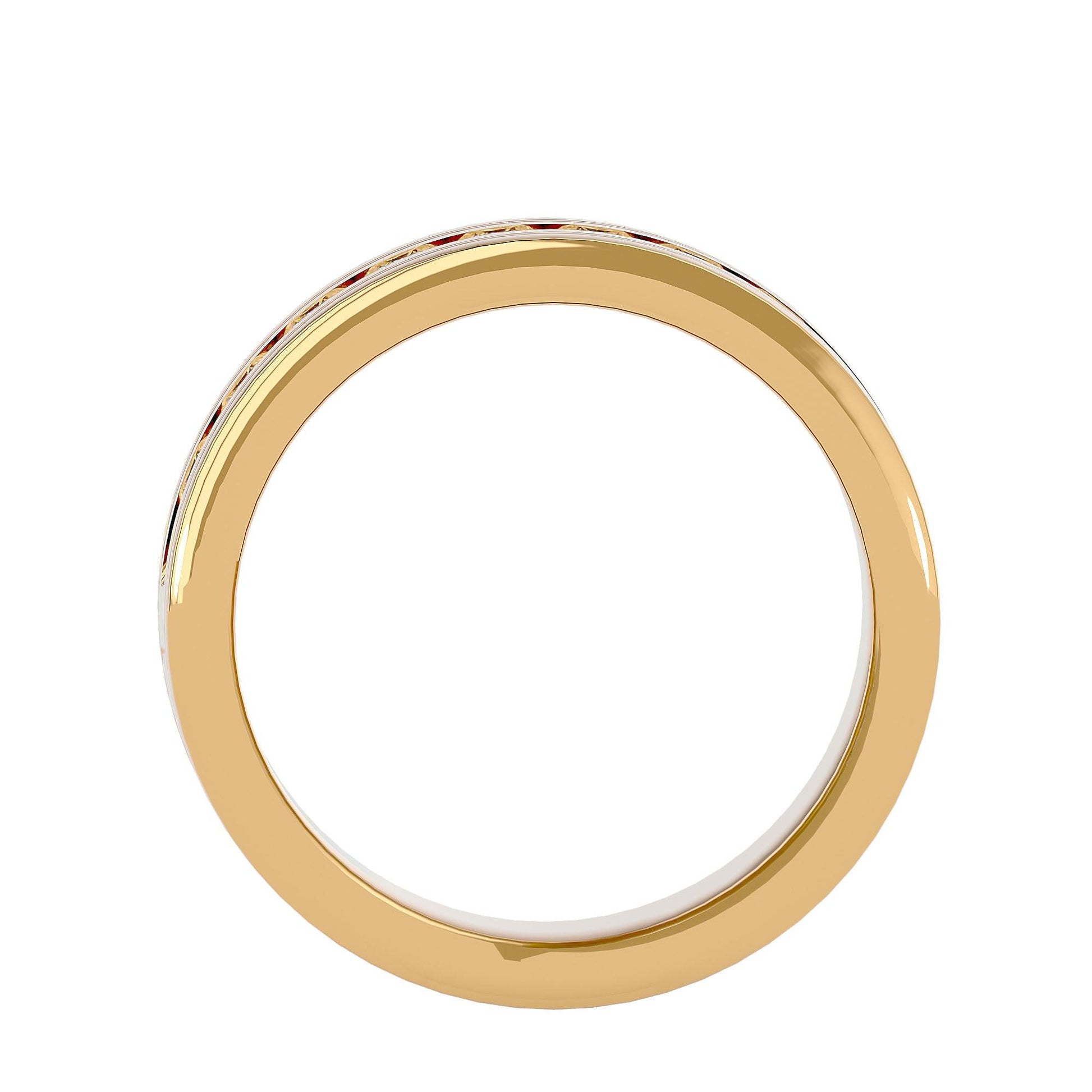 Lab Grown Diamond Men's Yellow Gold Band Ring