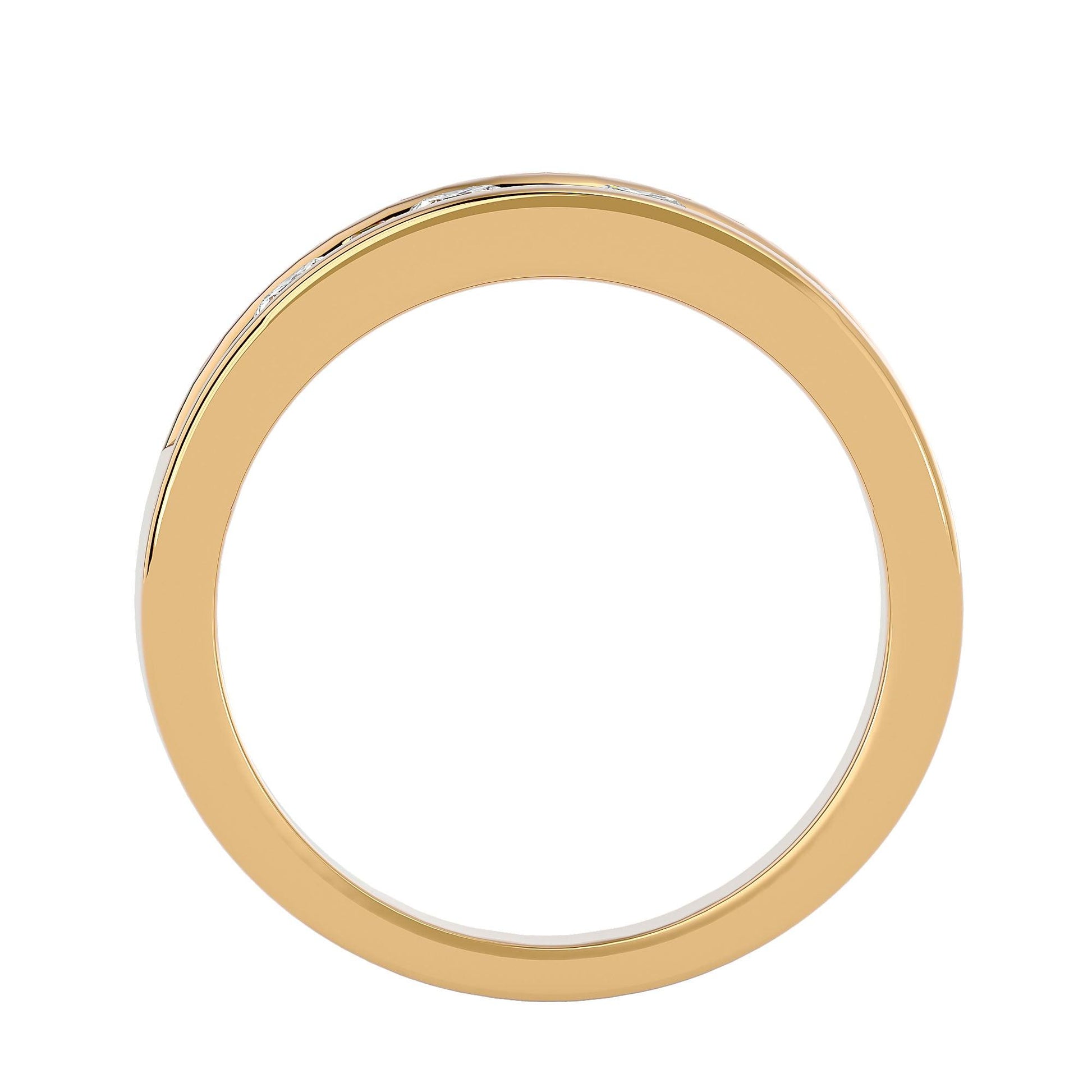 Lab Grown Diamond Men's Yellow Gold Band Ring