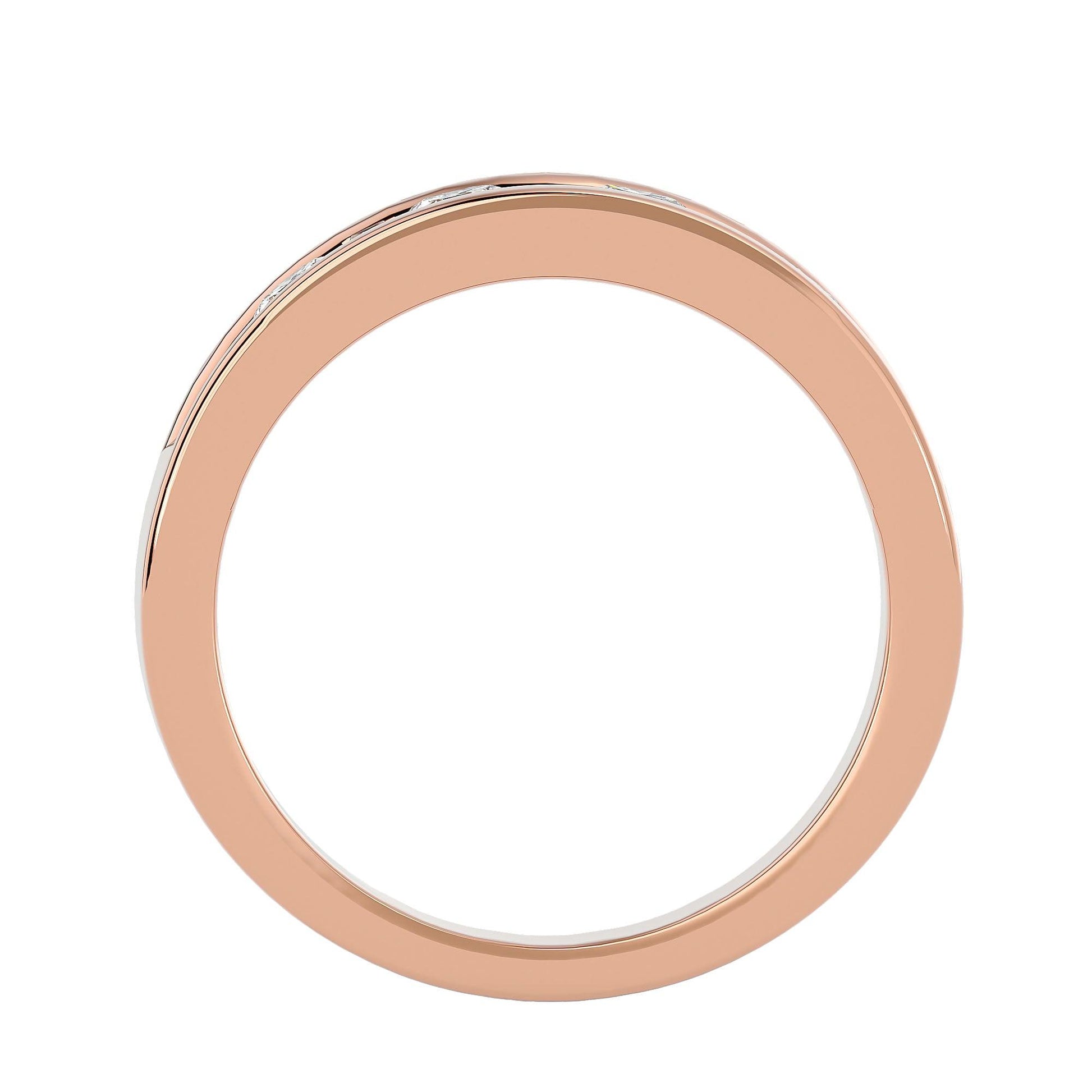 Lab Grown Diamond Men's Rose Gold Band Ring