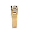 Lab Grown Diamond Men's Yellow Gold Band Ring