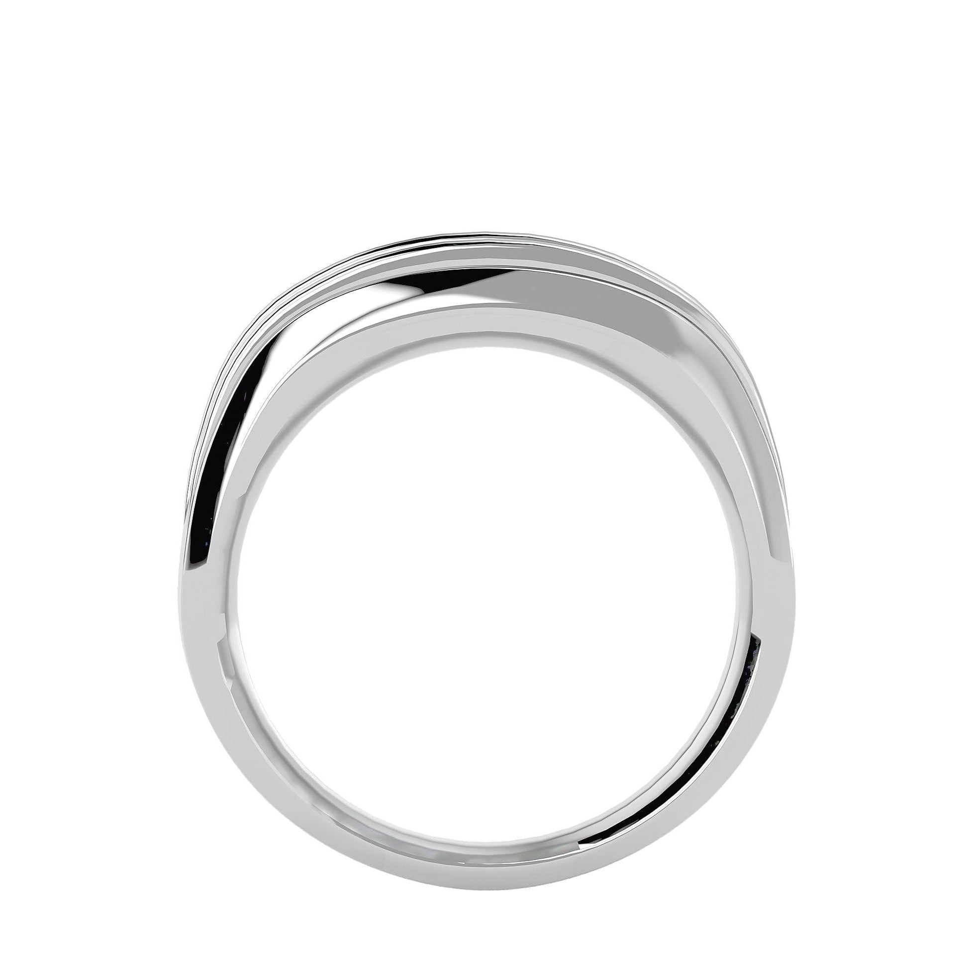 Lab Grown Diamond Men's Platinum Band Ring