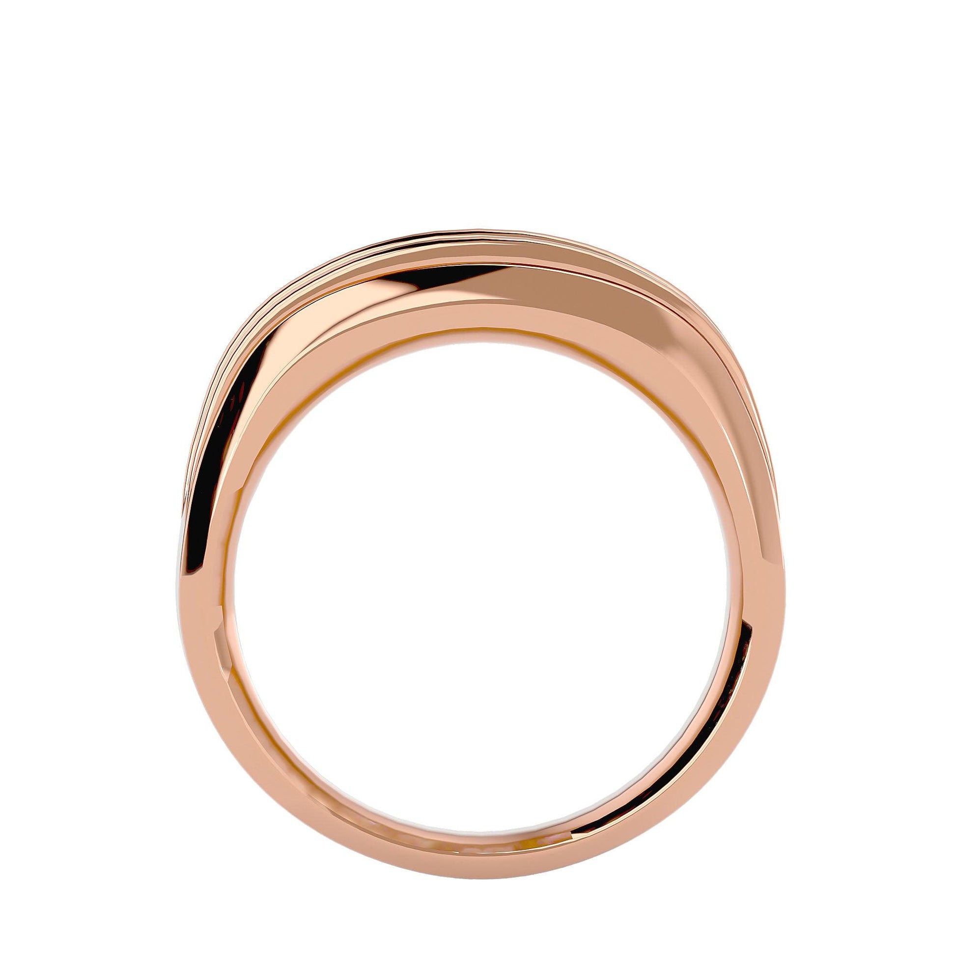 Lab Grown Diamond Men's Rose Gold Band Ring