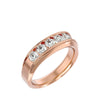 Lab Grown Diamond Men's Rose Gold Band Ring