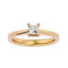 Lab Grown Princess Cut Diamond In Yellow Gold Solitaire Ring