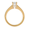 Lab Grown Princess Cut Diamond In Yellow Gold Solitaire Ring