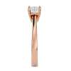 Lab Grown Princess Cut Diamond In Rose Gold Solitaire Ring