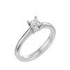 Lab Grown Princess Cut Diamond In White Gold Solitaire Ring