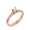 Lab Grown Princess Cut Diamond In Rose Gold Solitaire Ring