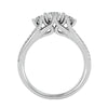 Lab Grown Round Cut Diamond In White Gold Three Stone Ring