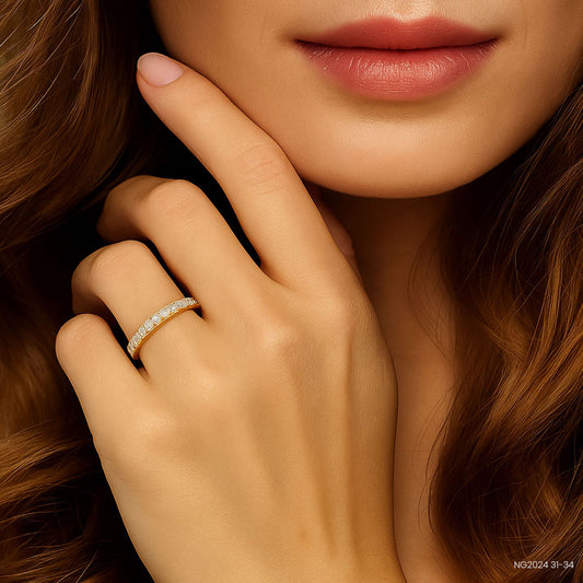 Adorable Lab Grown Cut Diamond Band Ring