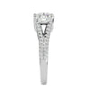 Lab Grown Diamond In White Gold Halo Ring