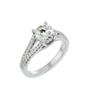 Lab Grown Diamond In White Gold Halo Ring