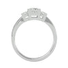 Lab Grown Princess Cut Diamond In White Gold Three Stone Ring