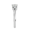 Lab Grown Princess Cut Diamond In White Gold Three Stone Ring