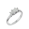 Beautiful Lab Grown Princess Cut Diamond In White Gold Three Stone Ring