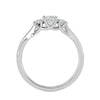 Lab Grown Princess Cut Diamond In White Gold Three Stone Ring