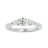 Lab Grown Round Cut Diamond In White Gold Three Stone Ring