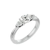 Lab Grown Round Cut Diamond In White Gold Three Stone Ring