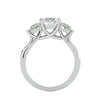 Lab Grown Round Cut Diamond In White Gold Three Stone Ring