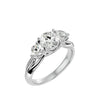 Lab Grown Round Cut Diamond In White Gold Three Stone Ring