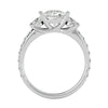 Lab Grown Round Cut Diamond In White Gold Three Stone Ring