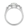 Lab Grown Round Cut Diamond In White Gold Three Stone Ring