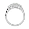 Lab Grown Princess Cut Diamond In White Gold Three Stone Ring