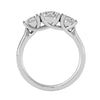 Lab Grown Round Cut Diamond In White Gold Three Stone Ring