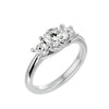 Lab Grown Round Cut Diamond In White Gold Three Stone Ring