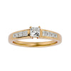 Lab Grown Princess Cut Diamond Solitaire Ring In Yellow Gold