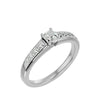 Lab Grown Princess Cut Diamond Solitaire Ring In Platinum