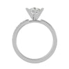 Lab Grown Round Cut Diamond Solitaire Ring In Platinum