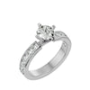 Lab Grown Round Cut Diamond Solitaire Ring In Platinum