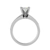 Lab Grown Round Cut Diamond Solitaire Ring In Platinum