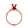 Lab Grown Round Cut Diamond Solitaire Ring In Rose Gold