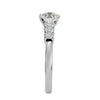 Lab Grown Round Cut Diamond Solitaire Ring In Platinum