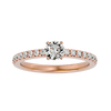 Lab Grown Round Diamond Solitaire Ring In Rose Gold