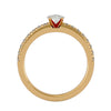 Lab Grown Round Diamond Ring Solitaire In Yellow Gold