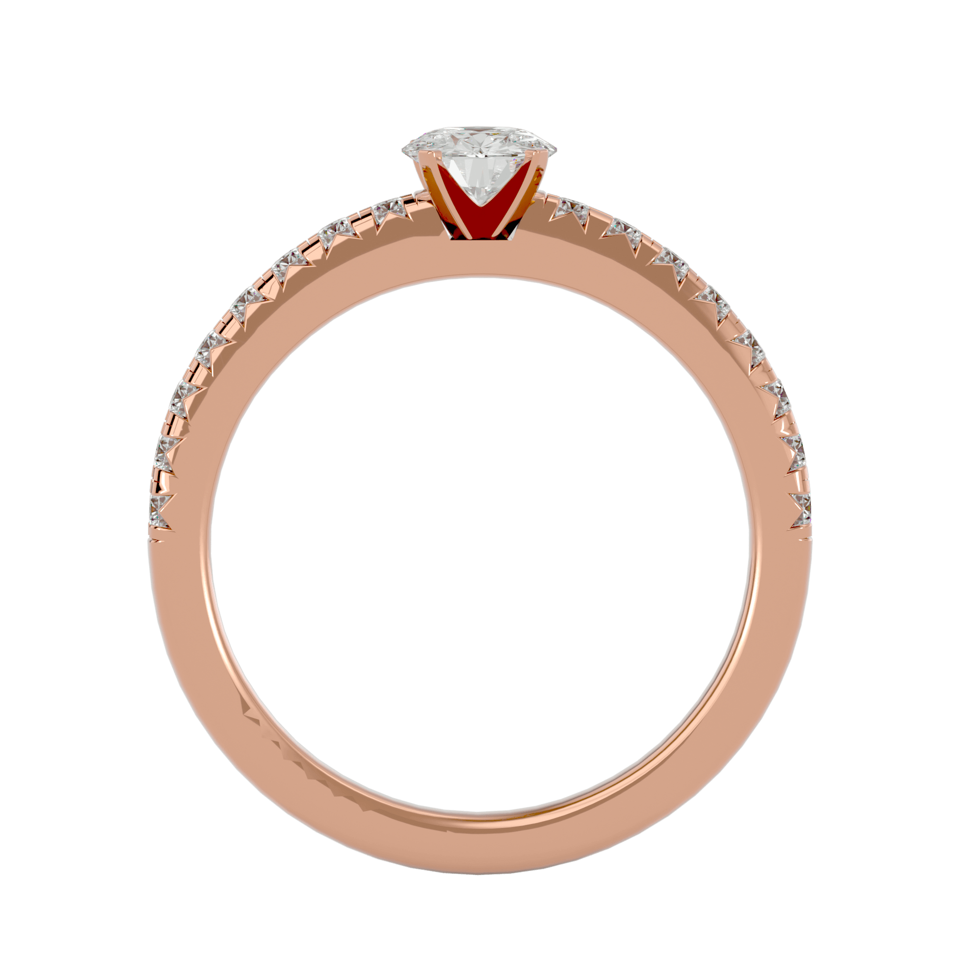 Lab Grown Round Diamond Solitaire Ring In Rose Gold