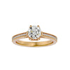 Lab grown Round Diamond Solitaire Ring In Yellow Gold