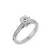 Lab Grown Round Diamond In WhIte Gold Solitaire Ring