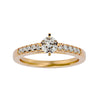 Lab Grown Round Diamond Solitaire Ring In Yellow Gold