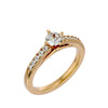 Lab Grown Round Diamond Solitaire Ring In Yellow Gold